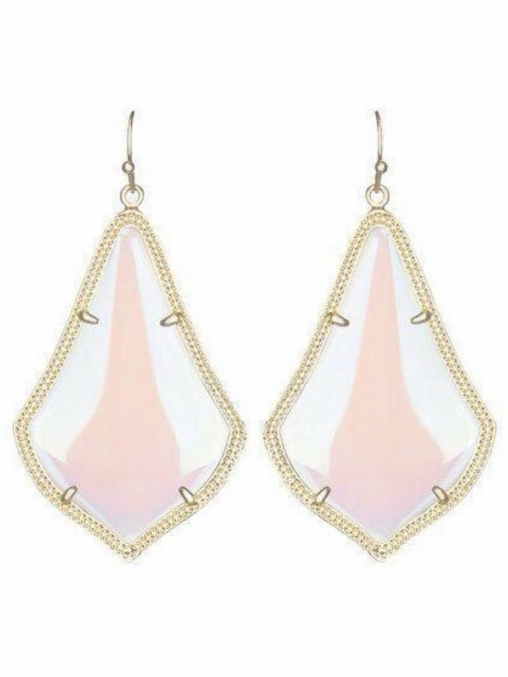 Kendra Scott Iridescent Earrings with Gold Trim